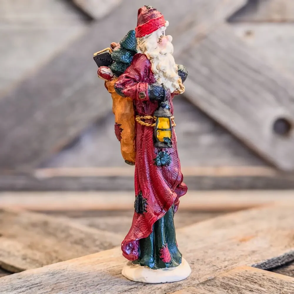 Roman Inc-Rustic Santa Christmas Collectible Hand Painted Decor-Original Box-6